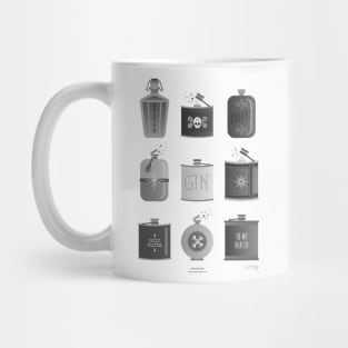 flask black Mug